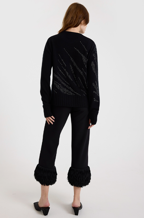 Hot Fix Zebra Crew Neck Sweater