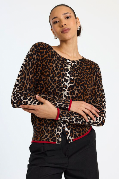 Lydia Leopard Cardigan Sweater