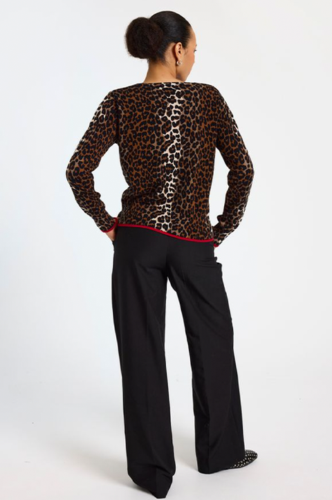 Lydia Leopard Cardigan Sweater