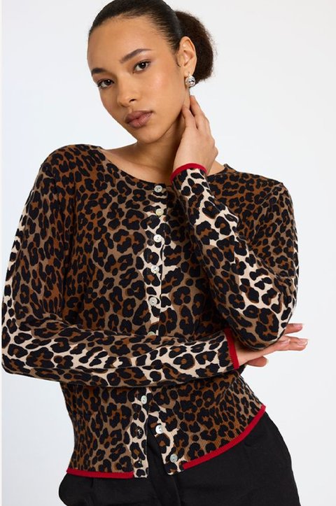 Lydia Leopard Cardigan Sweater
