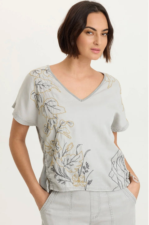 Embroidered Dashell Twill Top