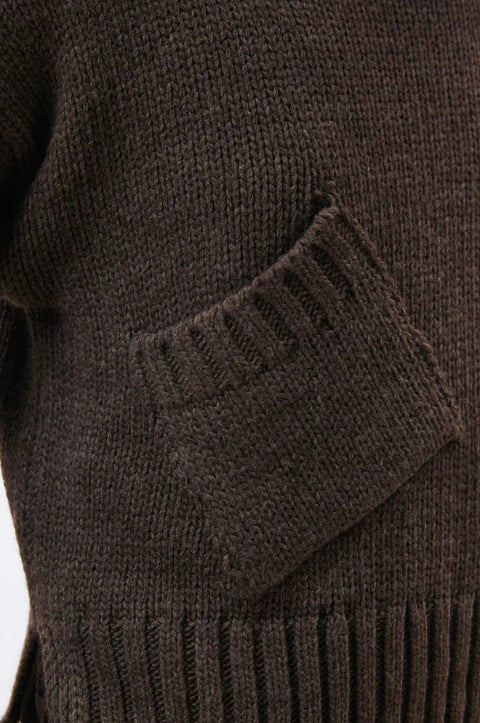 Taupe Long Sleeve Round Neck Sweater