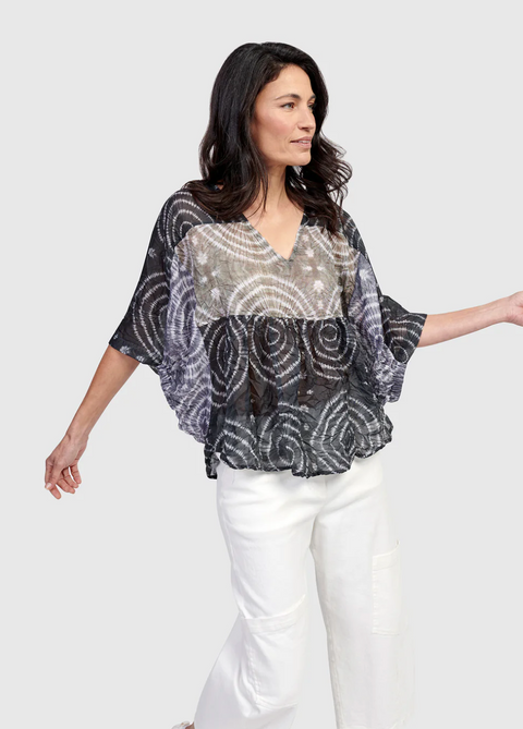 Fossil Butterfly Blouse in Celestial