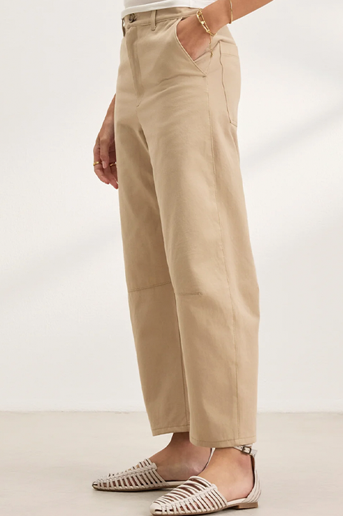 Alexis Cotton Twill Curved Leg Pant