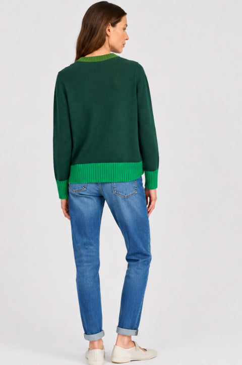 Color Block Cotton Sweater