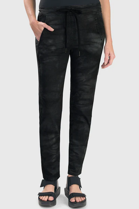 Urban Iconic Stretch Drawstring Jean in Smoke