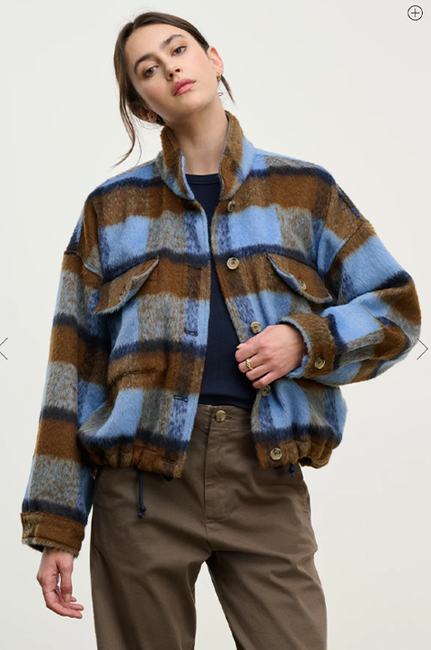 Aubrey Brushed Plaid Jacket