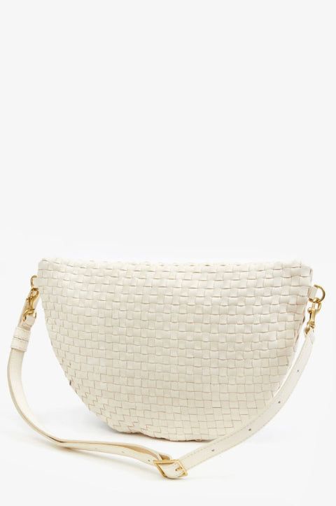 Grande Fanny Woven Cream Checker Handbag
