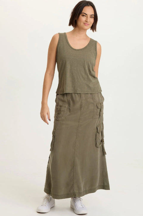 Kimbo Tencel Cargo Maxi Skirt