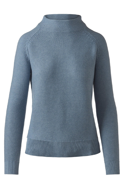 Garter Funnel Cotton Sweater