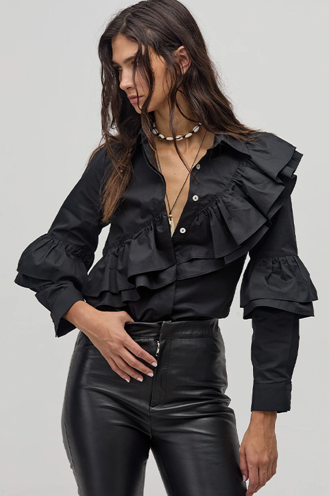 Mambo Ruffle Poplin Shirt