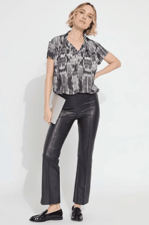 Elysse Foiled Vegan Leather Pant
