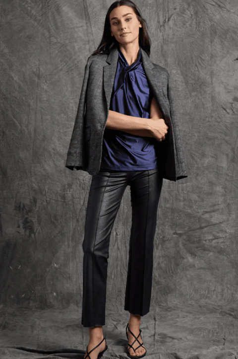 Elysse Foiled Vegan Leather Pant