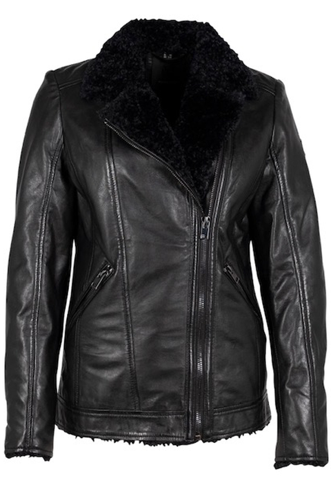 Deba Black Leather Jacket