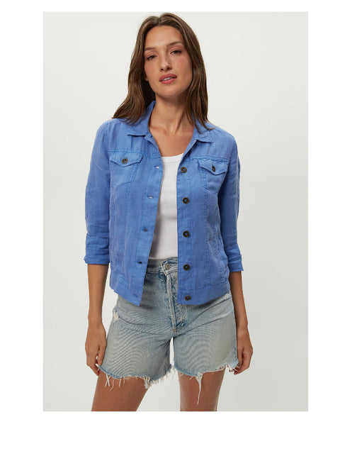Linen Jean Button-Up Jacket