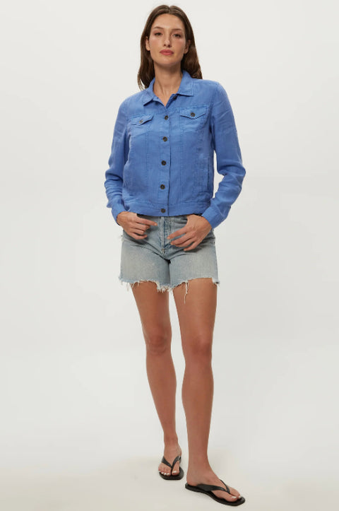 Linen Jean Button-Up Jacket
