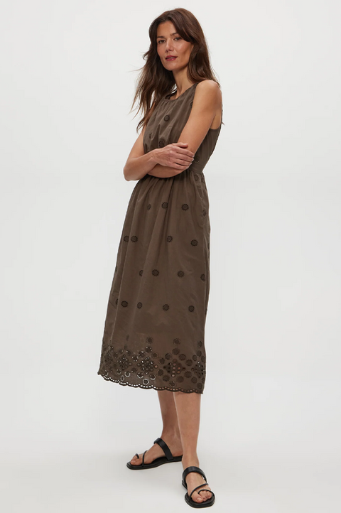 Faith Eyelet Midi Dress