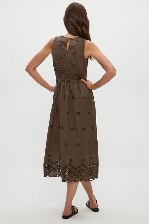 Faith Eyelet Midi Dress