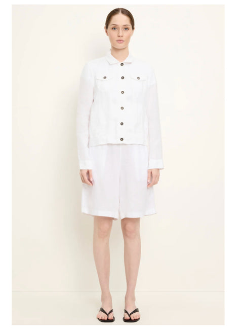Linen Jean Button-Up Jacket