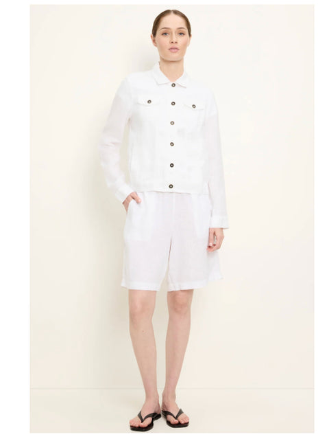 Linen Jean Button-Up Jacket