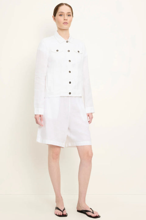 Linen Jean Button-Up Jacket