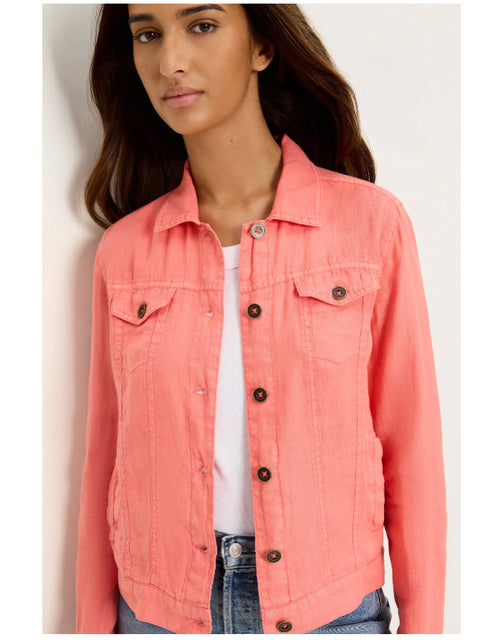 Linen Jean Button-Up Jacket
