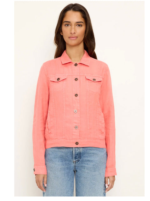 Linen Jean Button-Up Jacket