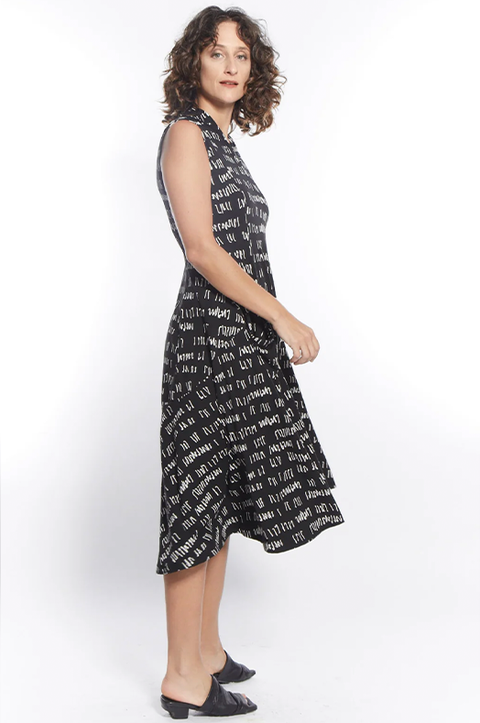 Ameilia Script Print Dress