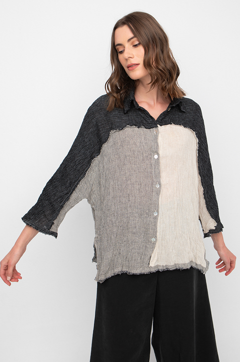 Boxy Relaxed Linen Cotton Shirt