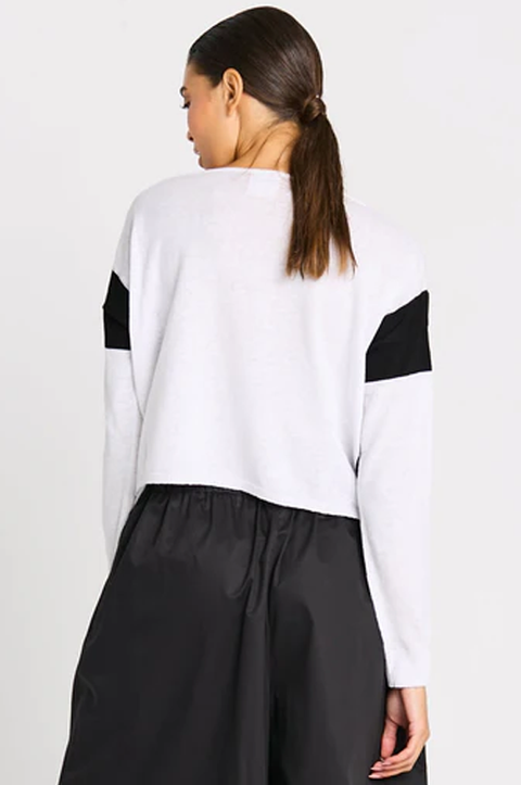 Pima Linen 2 Tone Knit Sweater