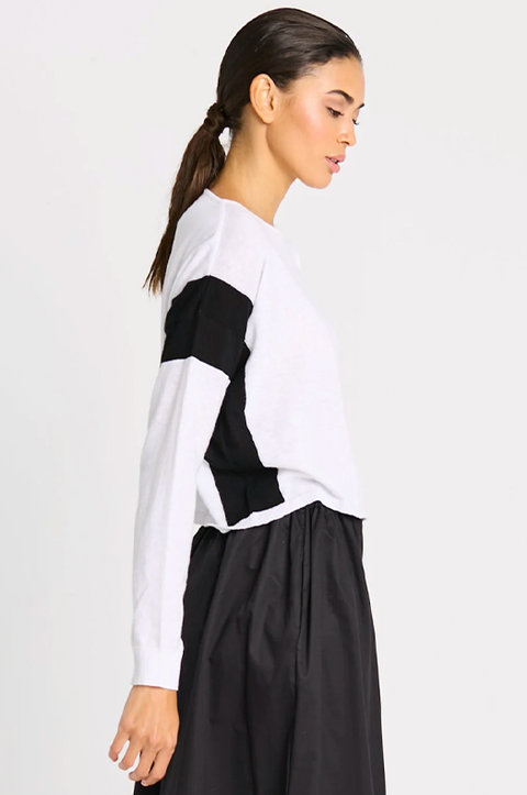 Pima Linen 2 Tone Knit Sweater