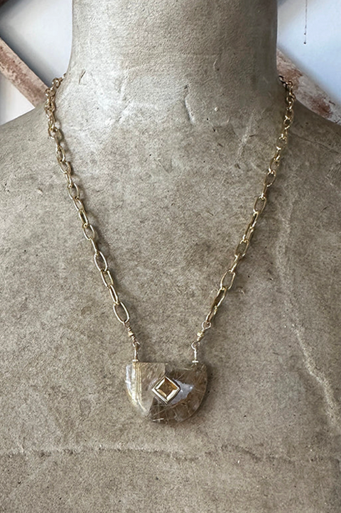 Iris Rutilated Quartz Necklace