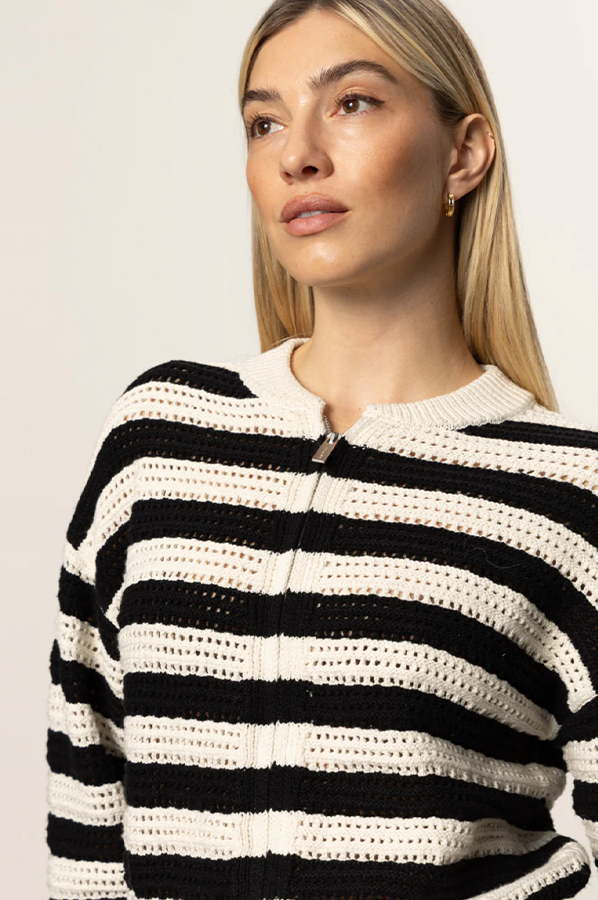 Open Knit Bomber Jacket - Sanctuary - Barbara & Company