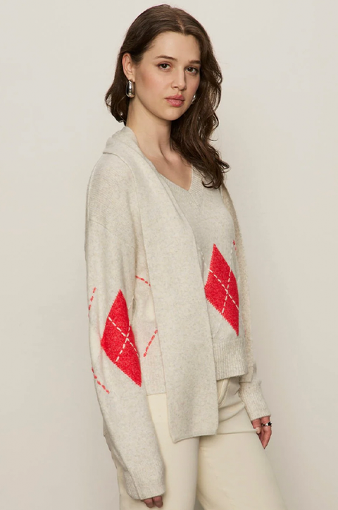 Argyle Scarf Sweater