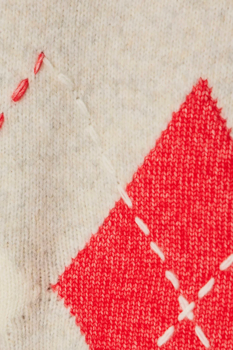 Argyle Scarf Sweater