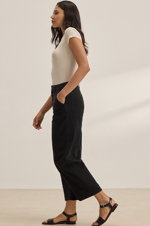 Alexis Cotton Twill Curved Leg Pant