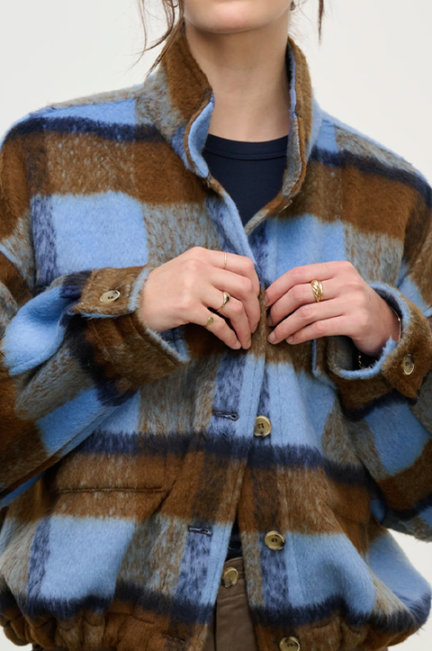 Aubrey Brushed Plaid Jacket