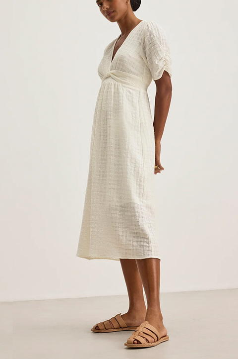 Eloise Textured Cotton Gauze Dress