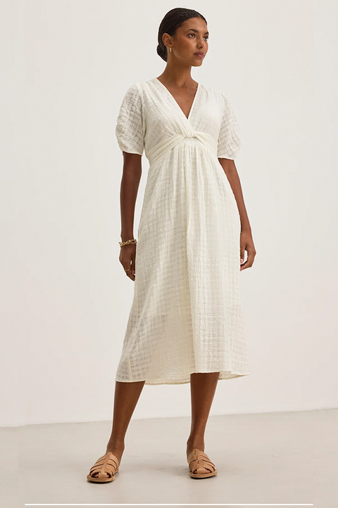 Eloise Textured Cotton Gauze Dress