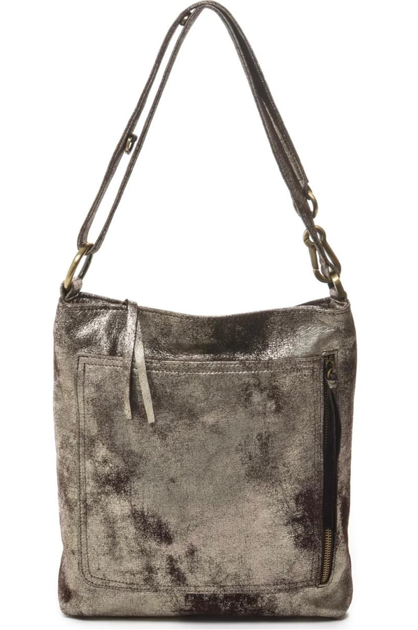 Carla Mancini Riley Brown Gold Metallic Leather Handbag | Shop Online